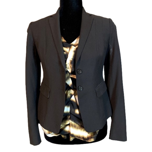 ANN Taylor dark brown 2-button jacket - Picture 1 of 9
